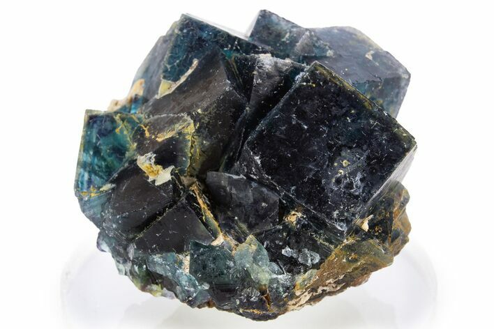 Dark Blue-Green Cubic Fluorite Cluster - Okorusu Mine #341570